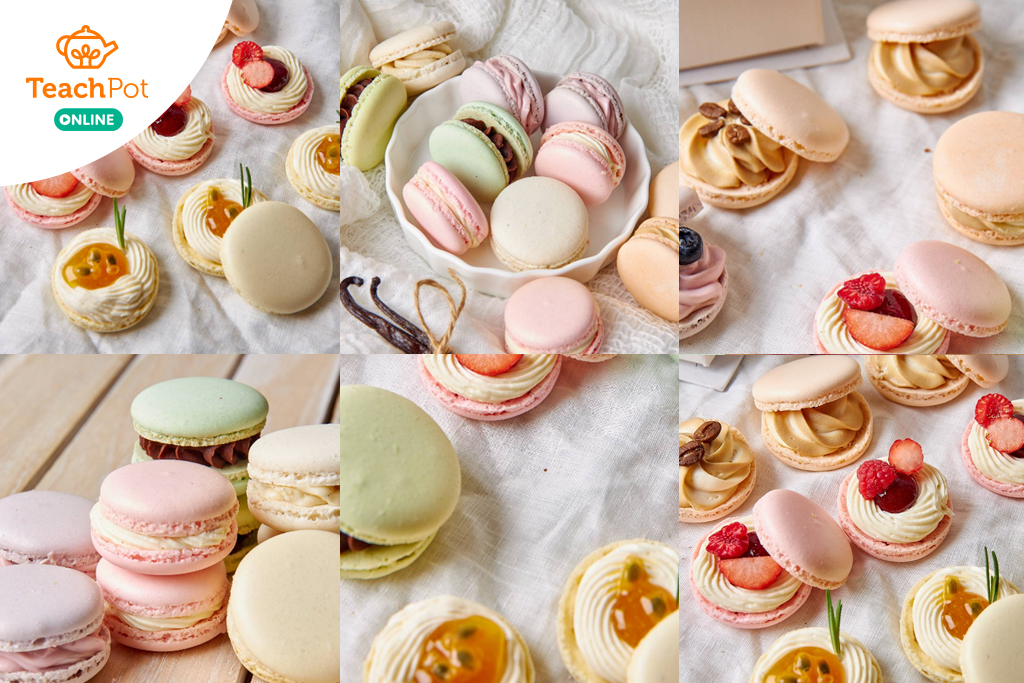 มาการอง 12 รสชาติ - สูตรหวานน้อย หอม อร่อย ทำง่าย คอร์สออนไลน์ เมนูสุขภาพ