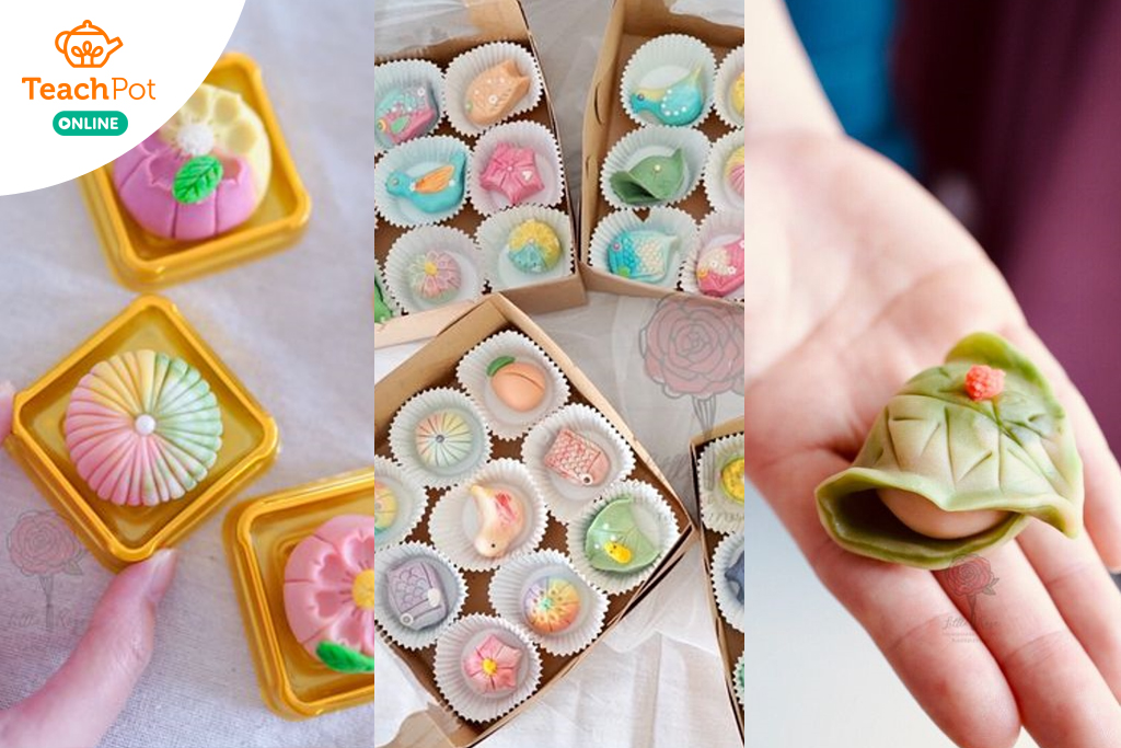 คลาสออนไลน์ Wagashi Nerikiri ขนมหวานดั้งเดิมจากญี่ปุ่น สีสันน่ารัก กว่า 30+ แบบ สอนทำขนมออนไลน์ ราคาถูก