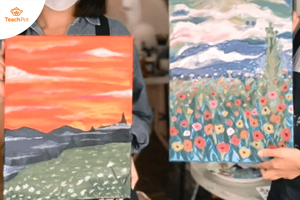 เรียนวาดภาพ สอนวาดรูป เรียนวาดรูป สีอะคริลิก เรียนสีอะคริลิก วาดอะคริลิก
