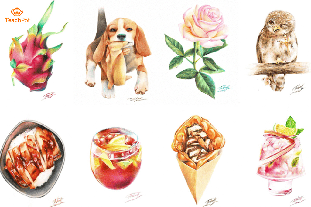 เรียนวาดรูปสีไม้ สอนสีไม้ คลาสสีไม้