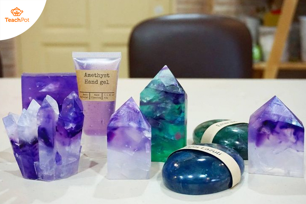 Workshop  สบู่คริสตัล (Gemstones) เหมาะประยุกต์เป็น ของชำร่วยทำเอง สบู่ ของชำร่วย ราคาถูก